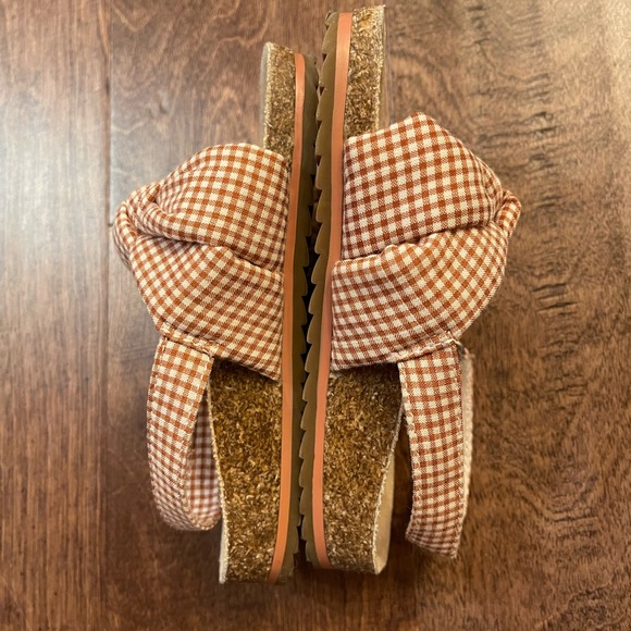 Girl Gingham Vichy Sandals by Mango, size 7.5 - Picture 3 of 4
